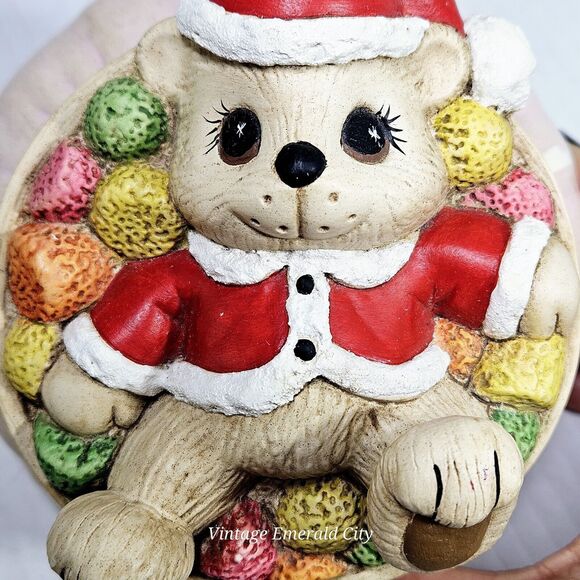 Vtg Dona's Mold Inc. Bear Sugar Gum Drops Trinket Box Candy Dish Christmas Decor - Picture 12 of 12